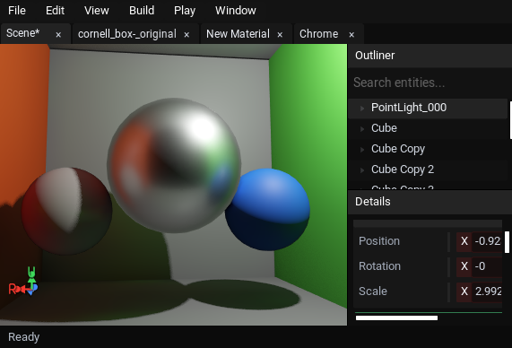 LODZERO Engine: materials and PBR shading in the viewport or editor.